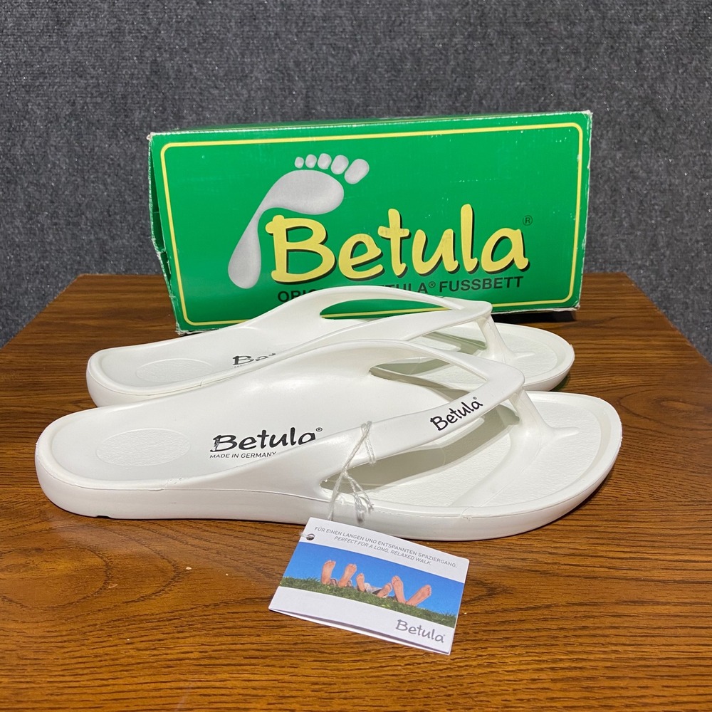 Betula by Birkenstock Energy White‎ EVA Thong Sandals Mens 13 EU 46 New